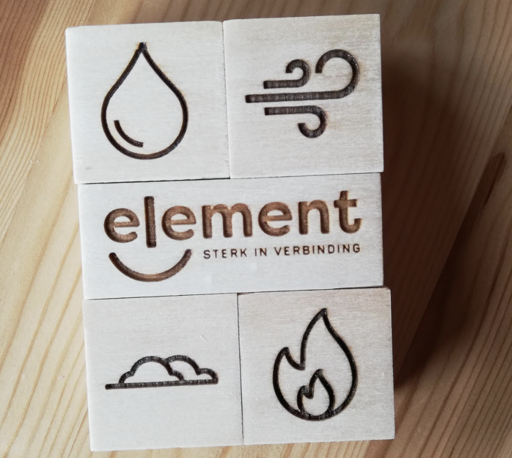 Stempel op maat logo school Element